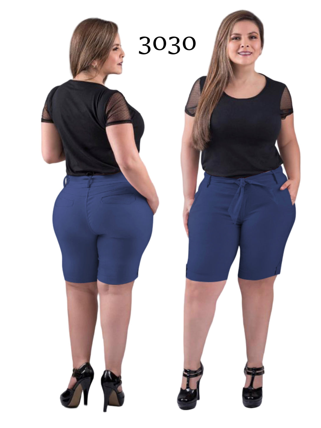 Butt Lifting Knee Length Short Plus Size