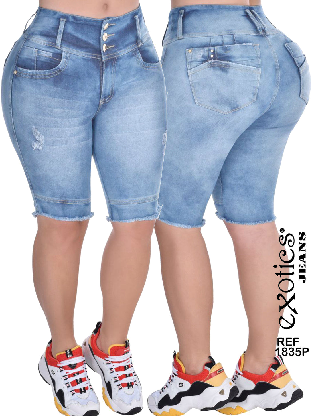 Butt Lifting Knee Length Short Plus Size 