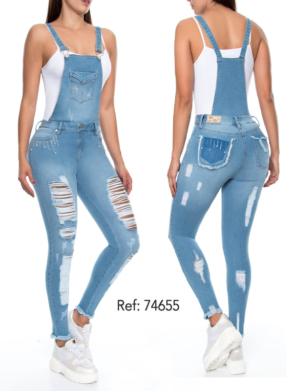 Butt Lifting Jeans with removable Overall top